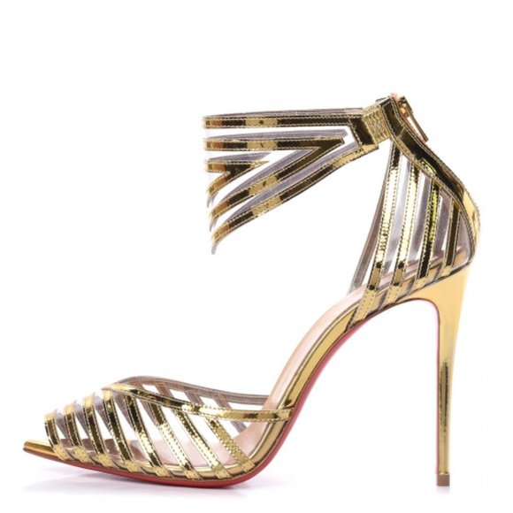 Christian Louboutin Maratena 100 Metallic/PVC - Picture 4 of 4